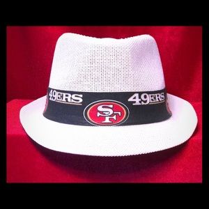 San Francisco 49ers white fedora